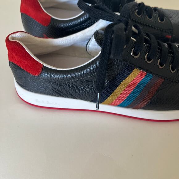 Paul Smith Junior Boy's Sneaker SZ 39 US 7 Leather Designer Black - Picture 5 of 10